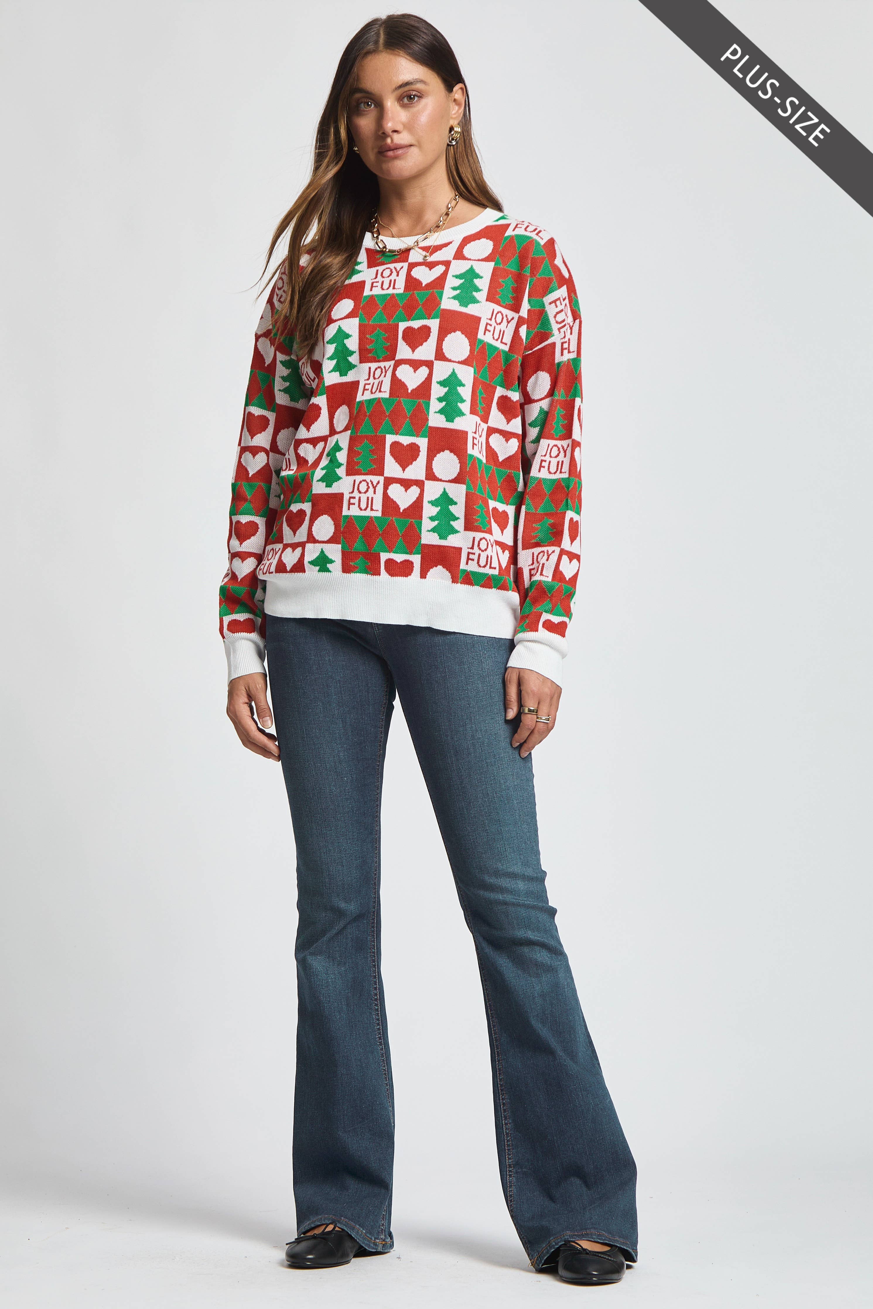 PLUS SIZE Holiday Christmas Sweater
